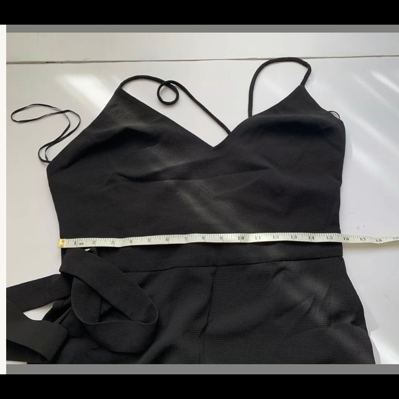 NWOT WAYF  Cami Black Belted Jumpsuit Size Large - Picture 5 of 8